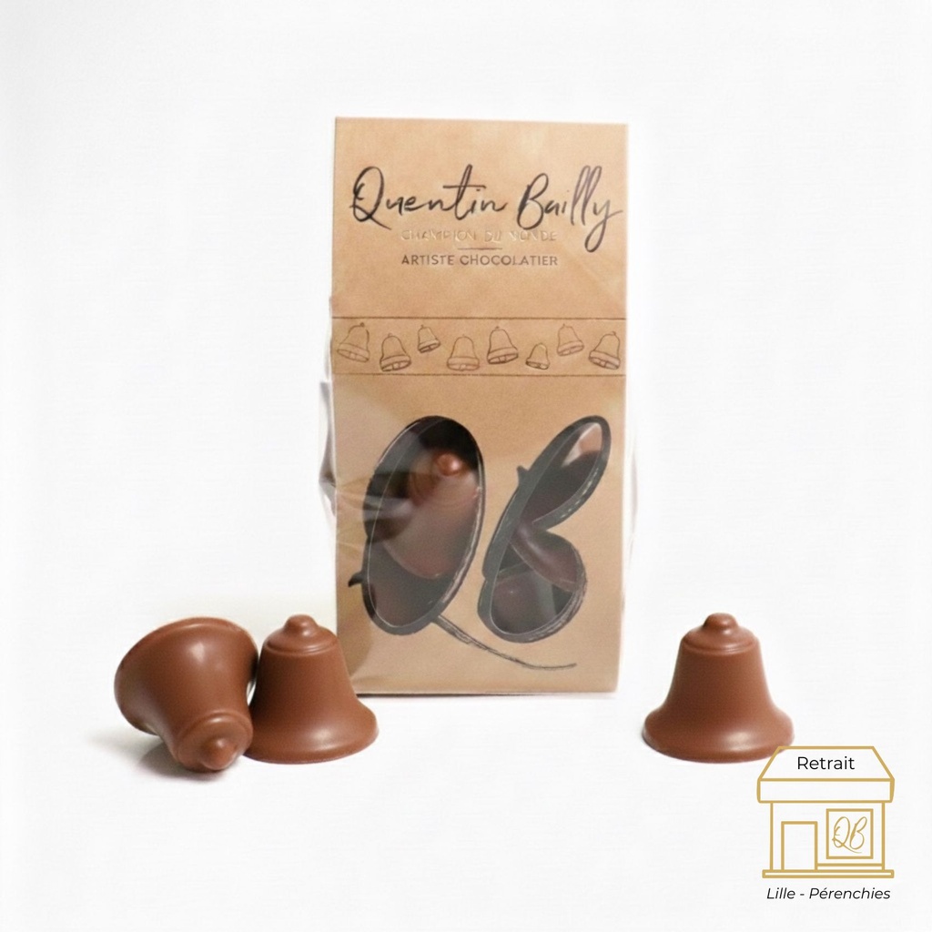 Sachet cloches gianduja lait QB