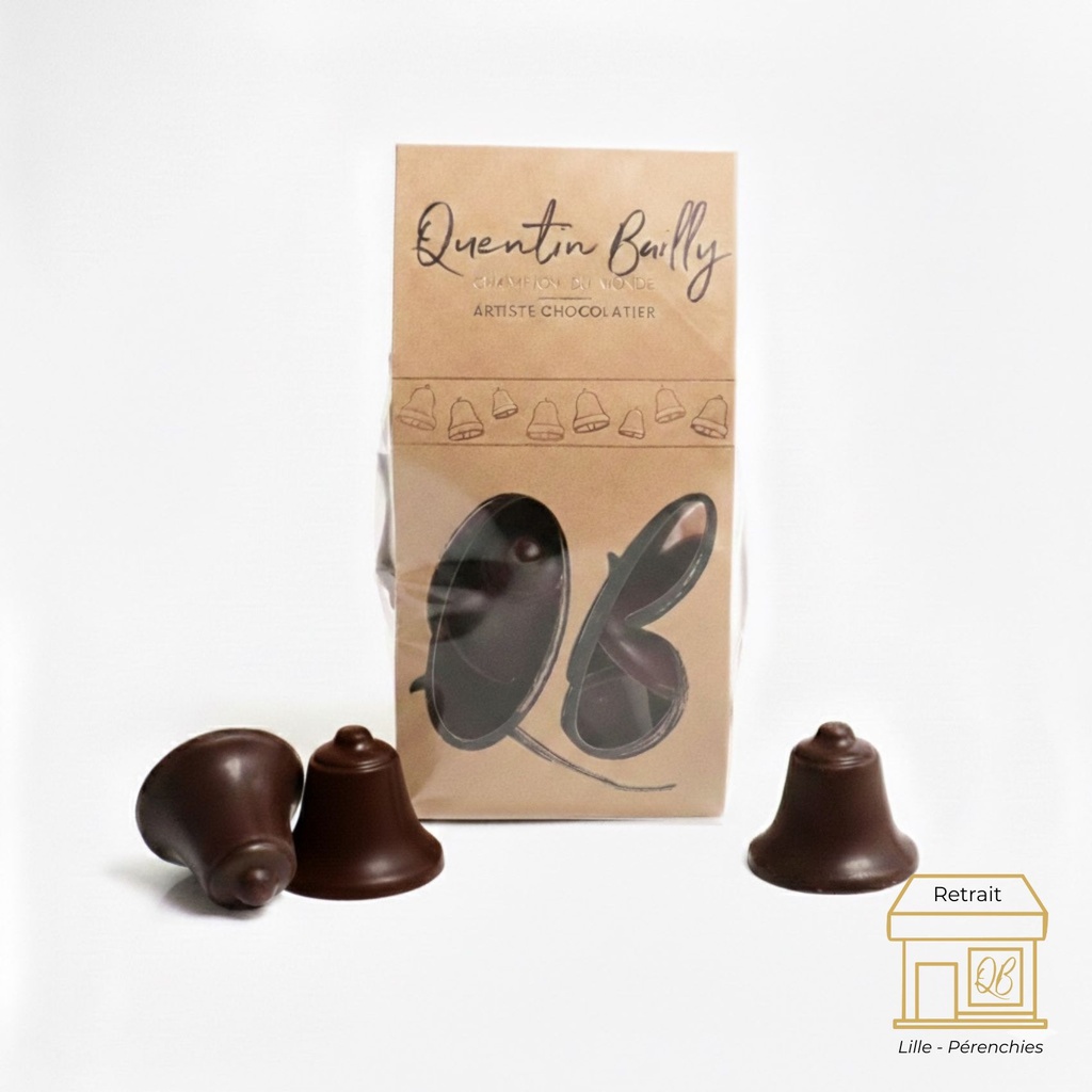 Sachet cloches gianduja noir QB