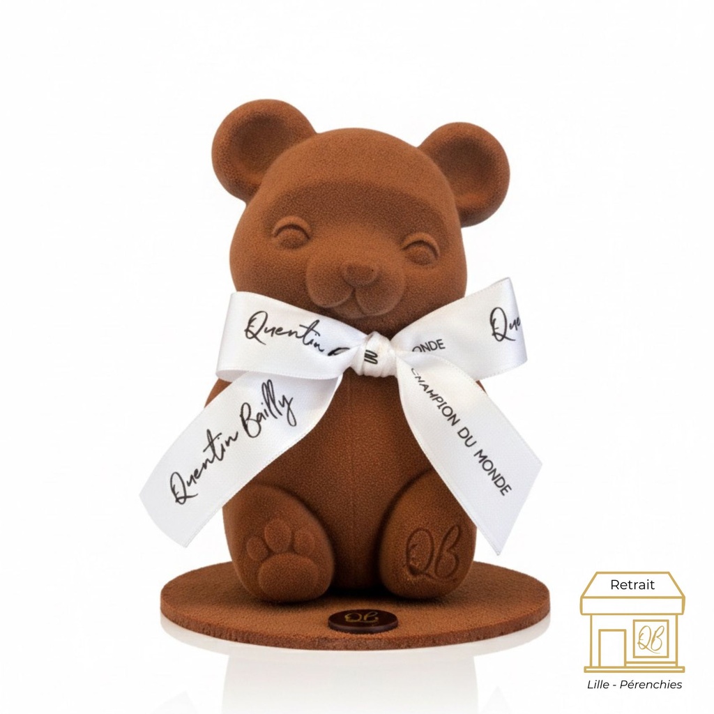 Ourson mignon chocolat noir by QB