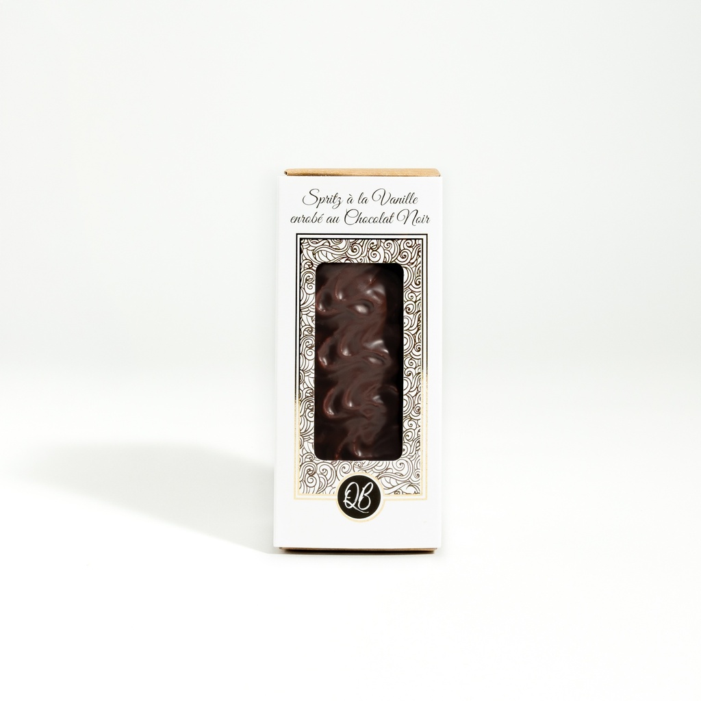 Spritz vanille enrobé de chocolat noir QB