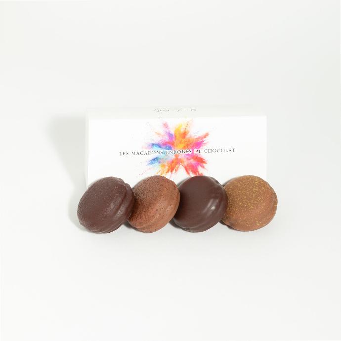Coffret Macarons enrobés par 4 QB