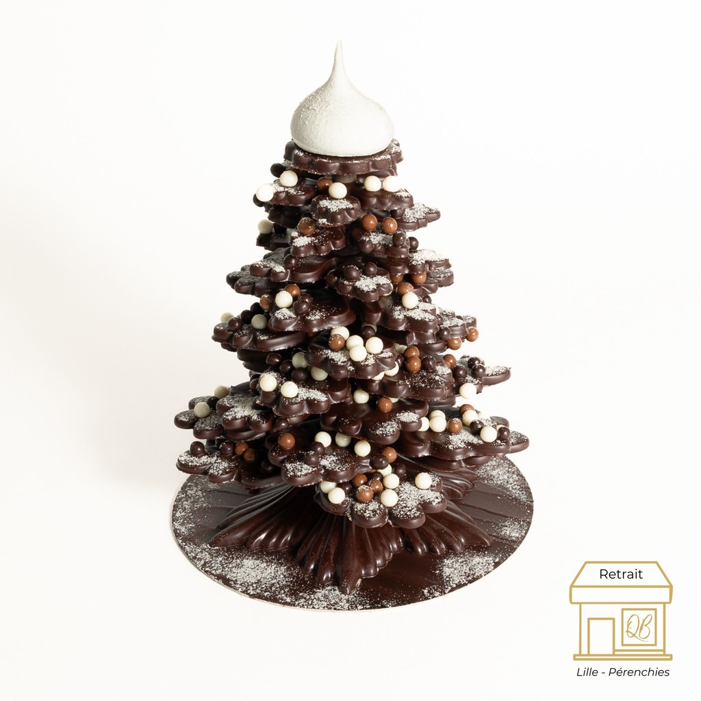 Sapin billes croustillantes Noël noir QB