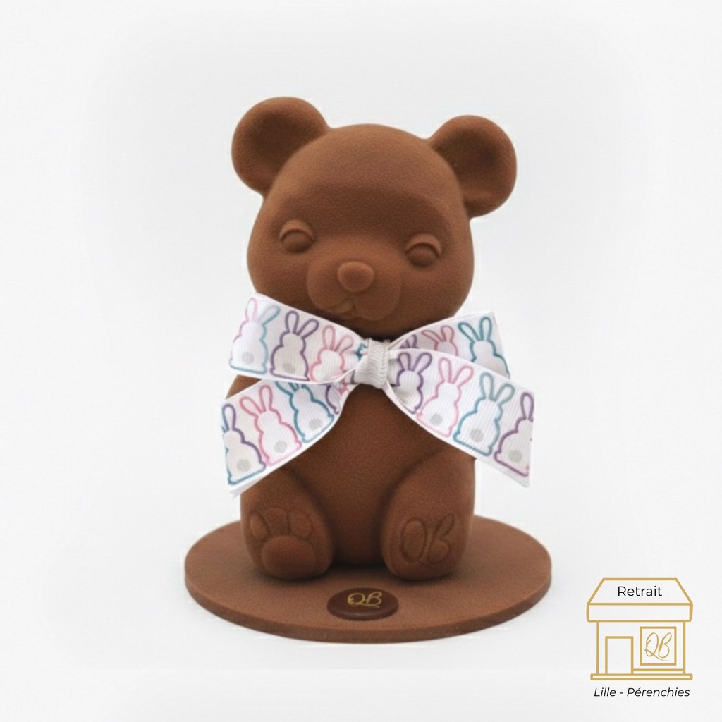 L'ourson mignon de pâques en chocolat noir by QB