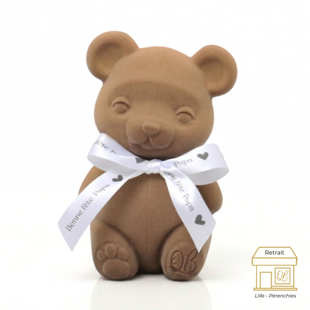 L'ourson mignon fête des pères en chocolat au lait 40% de cacao QB
