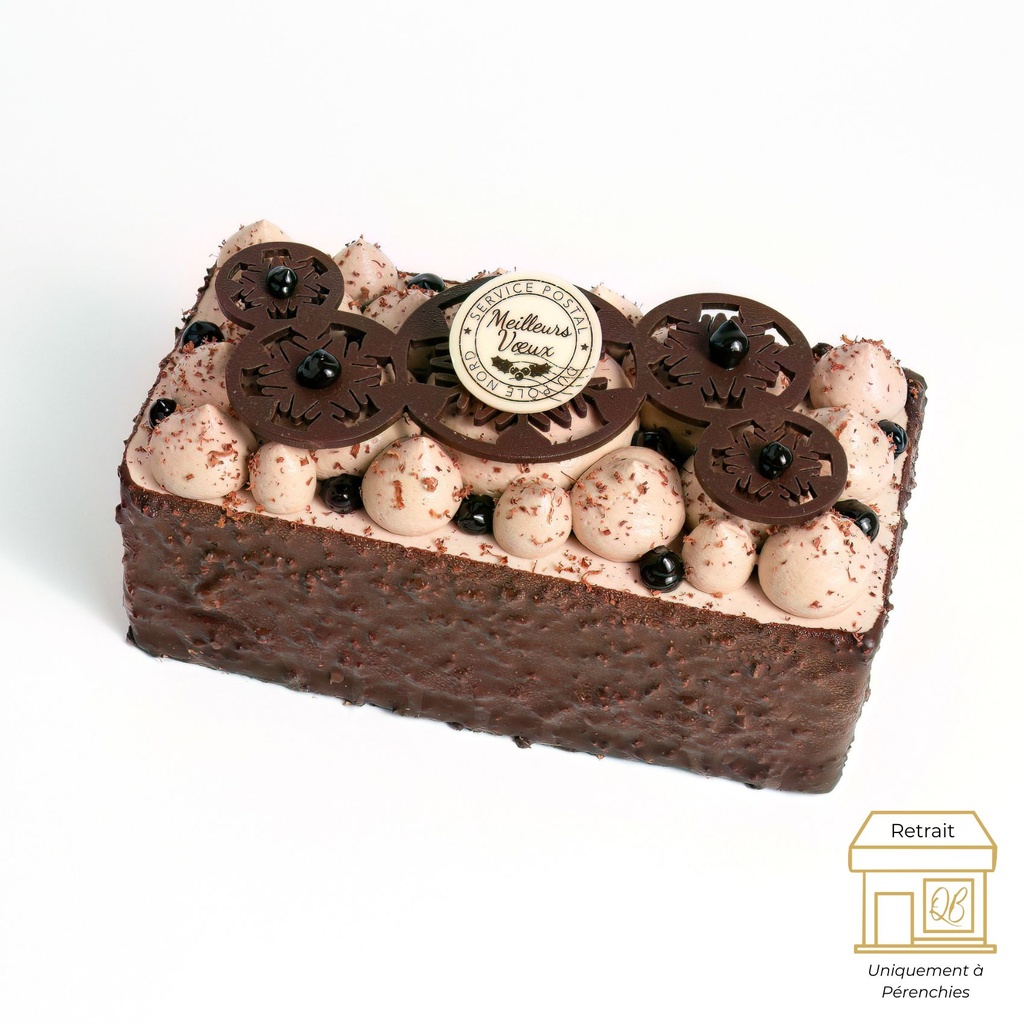 Bûche Chocolat Vanille QB