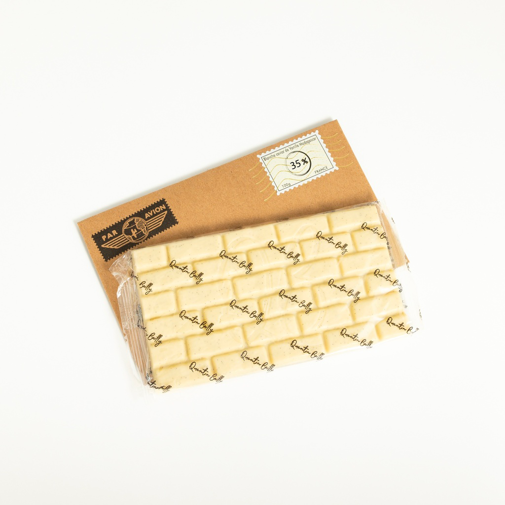 Tablette blanc 35% de cacao minimum et vanille QB
