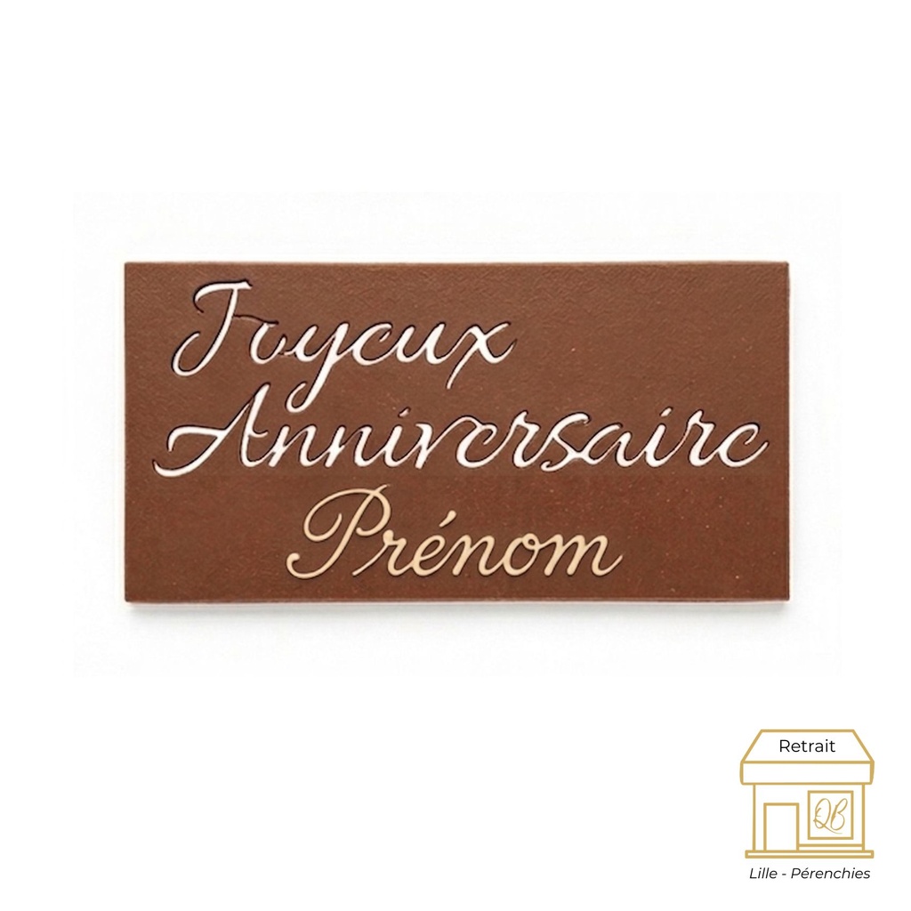 Plaque anniversaire Prénom QB 