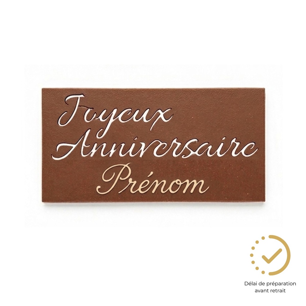 Plaque anniversaire Prénom QB 
