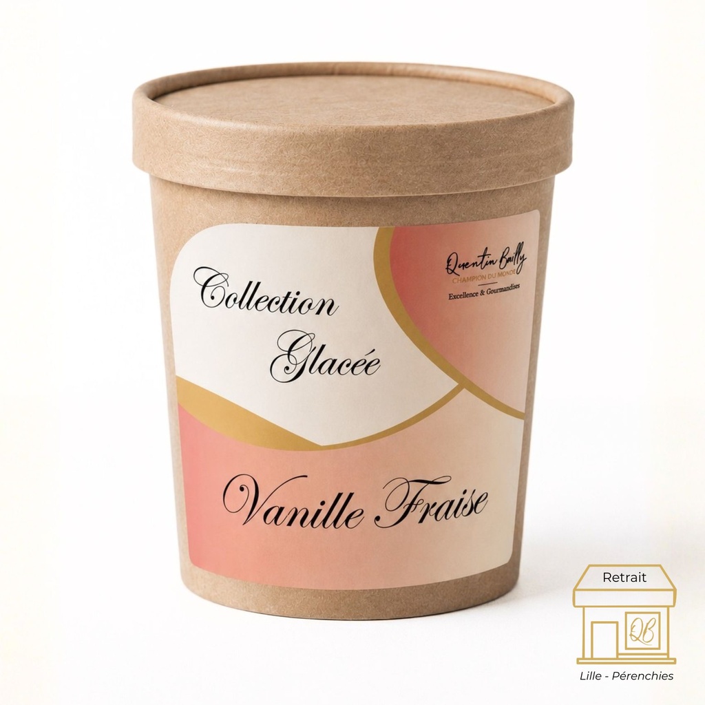 Vanille fraise - demi-litre QB