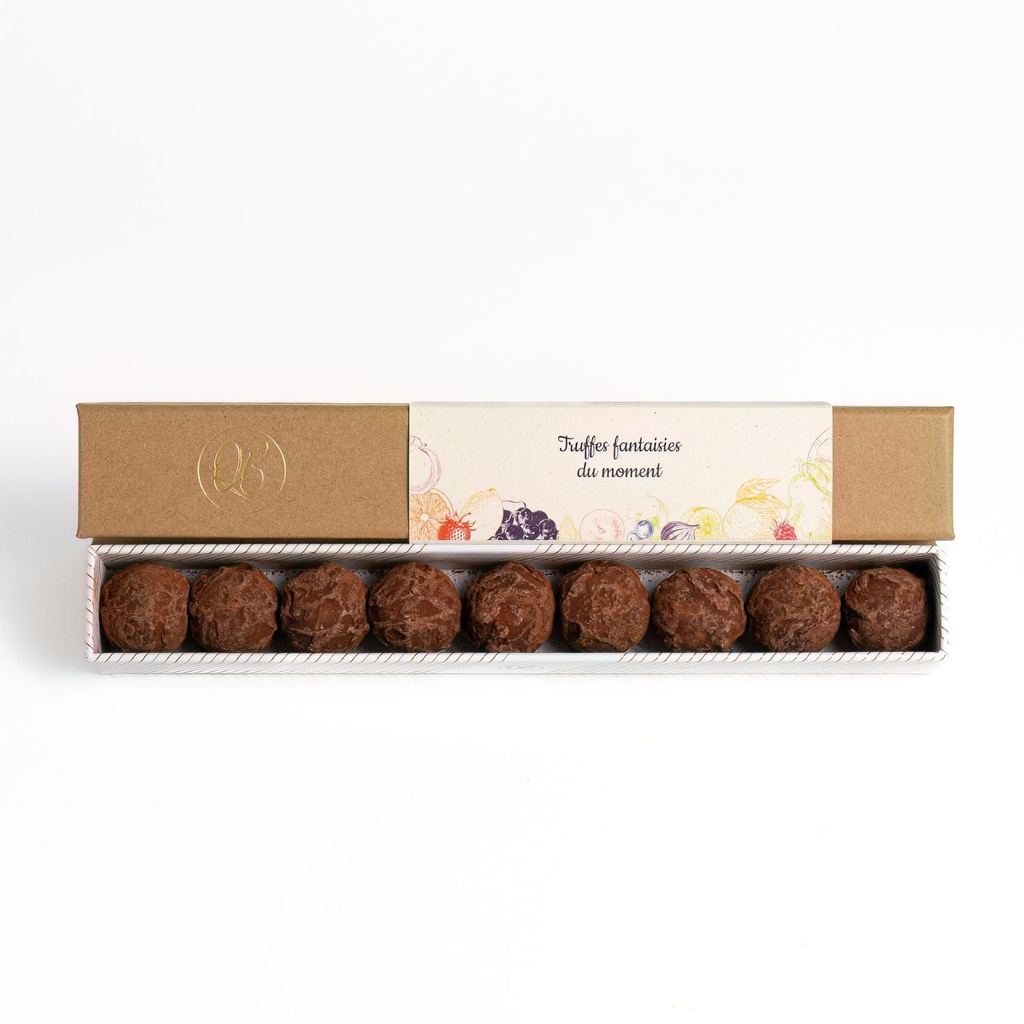 Coffret de 9 truffes pistache QB