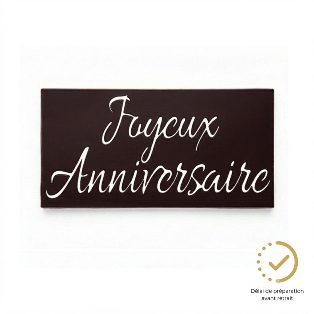 Plaque anniversaire Chocolat Noir QB
