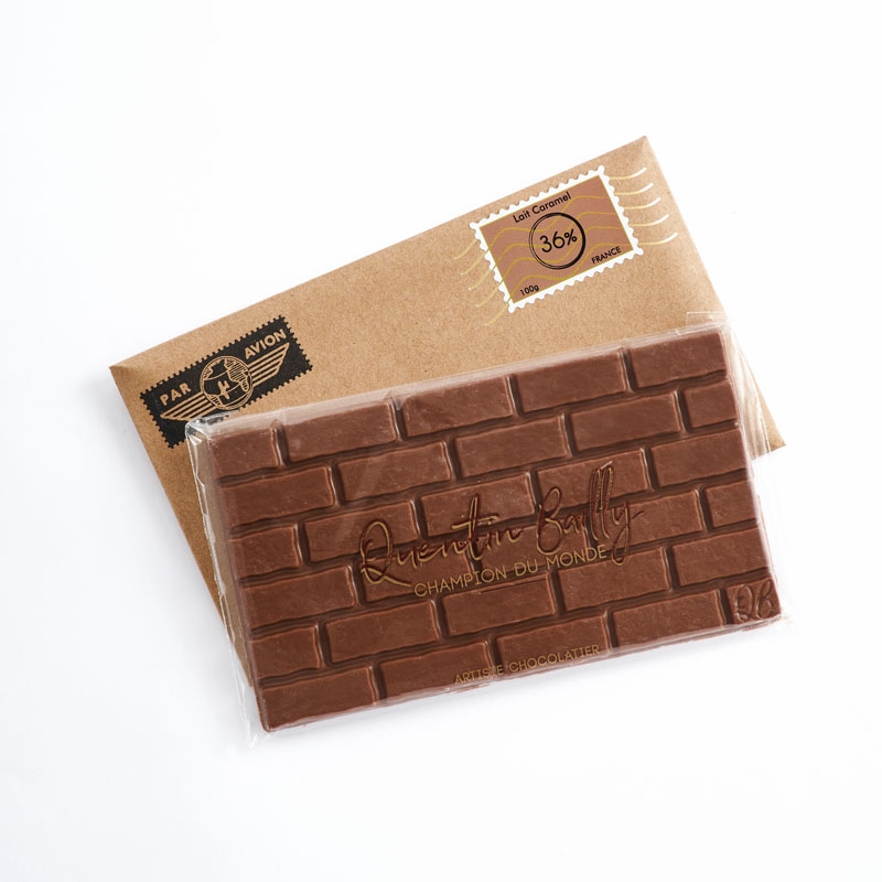 Tablette lait caramel 36% de cacao minimum QB