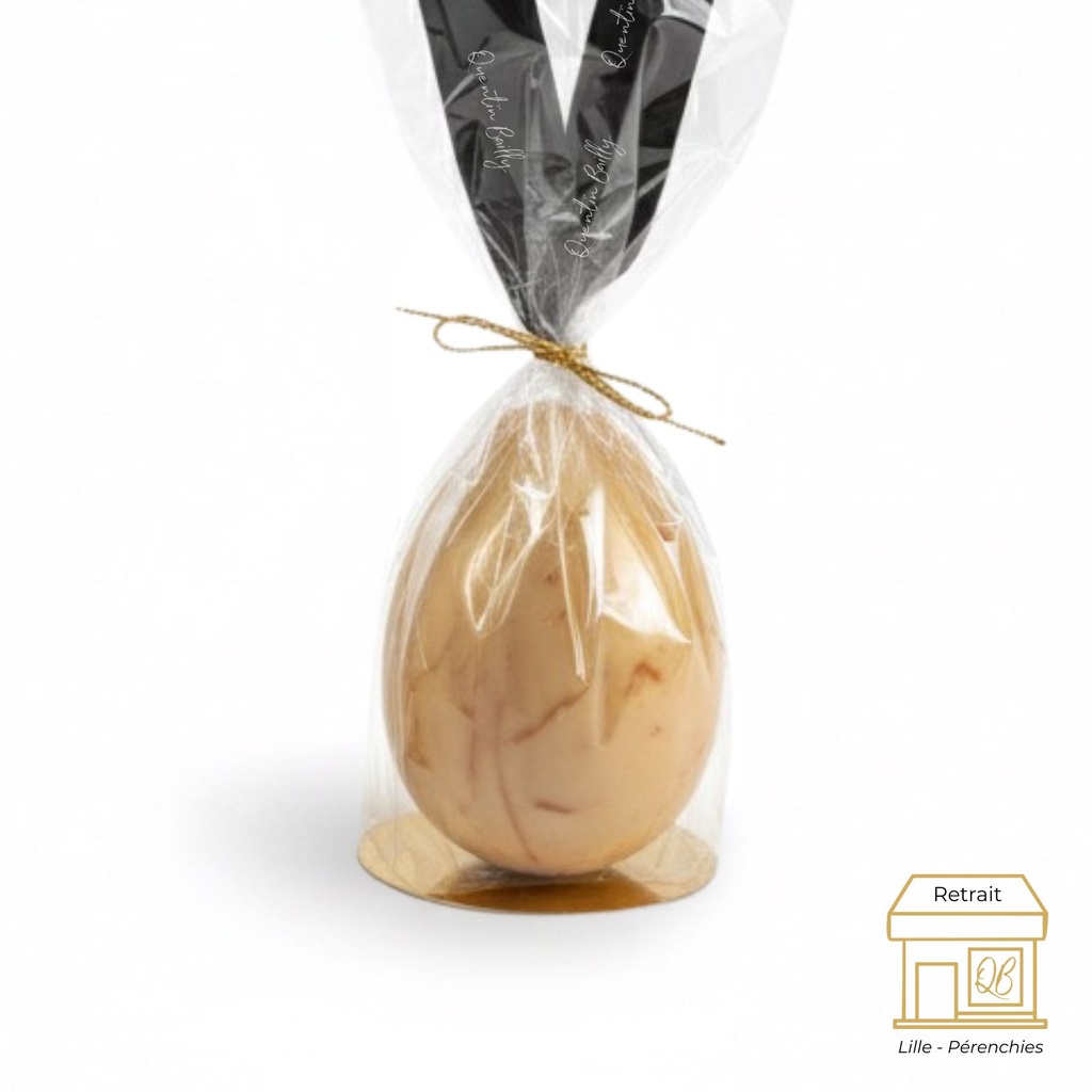 Œuf brillant classique blanc caramélisé QB