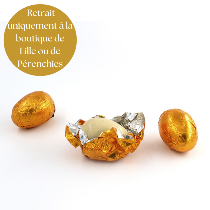 Oeuf chocolat blanc individuel QB