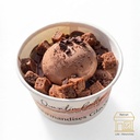Glace au lait chocolat noir brownie pot individuel QB