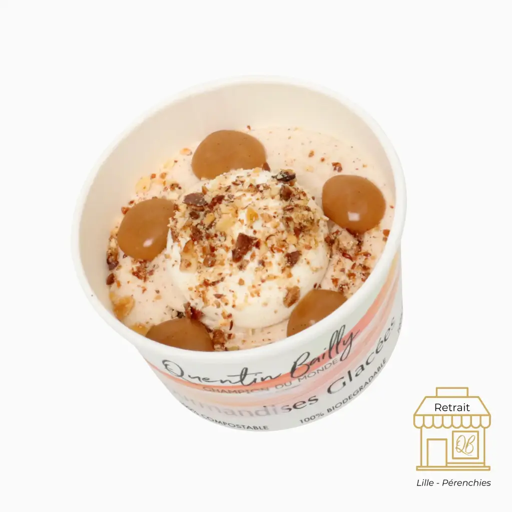 Crème glacée noisette pot individuel QB