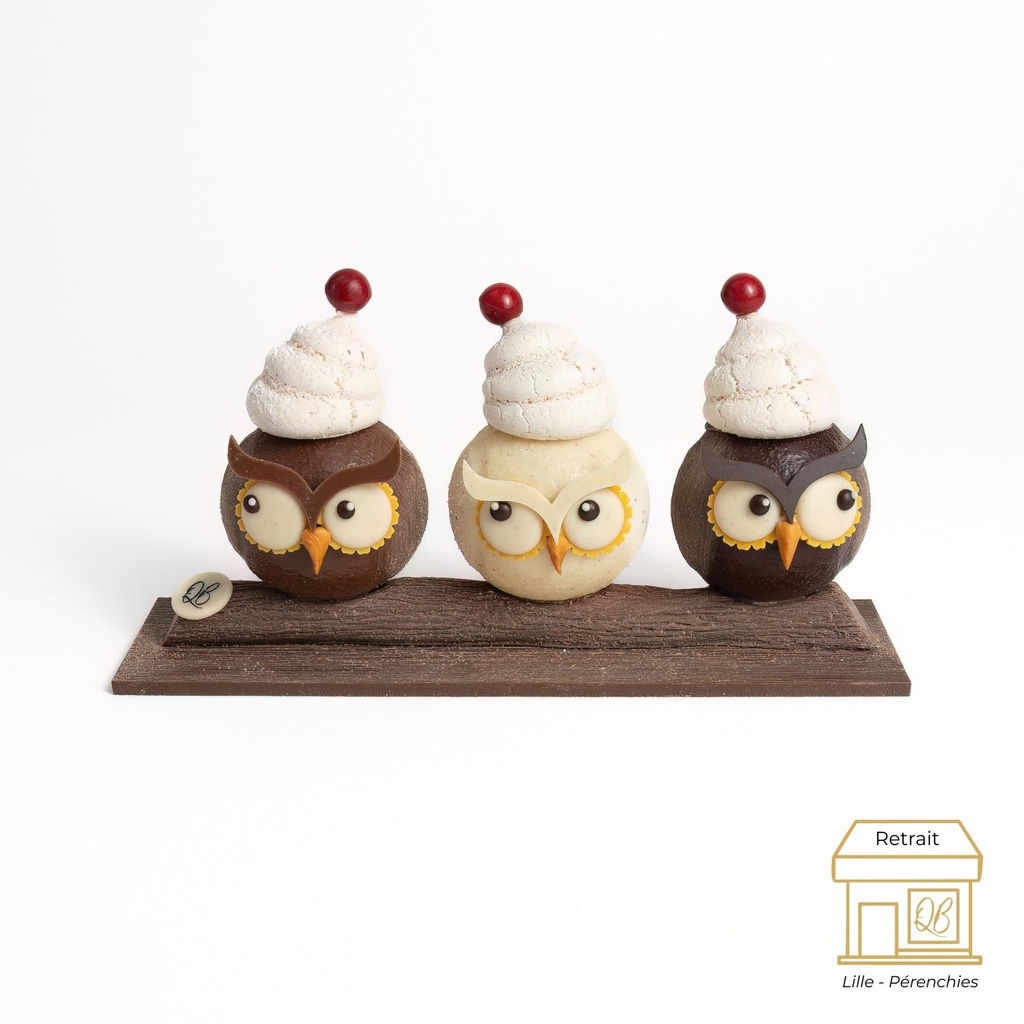 Réglette 3 hiboux Noël QB