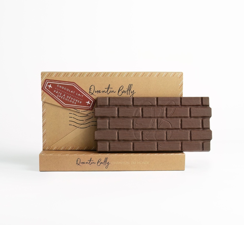 Tablette fourrée lait 40% de cacao minimum, spéculoos QB