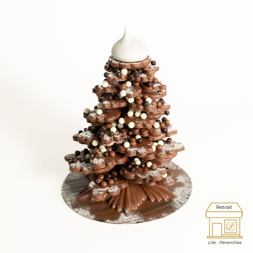 Sapin billes croustillantes Noël lait QB