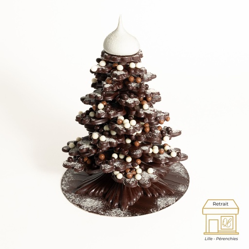 Sapin billes croustillantes Noël noir QB