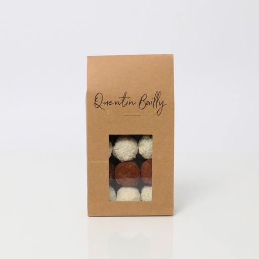 Sachet de 15 truffes mix vanille/caramel beurre salé/exotique QB