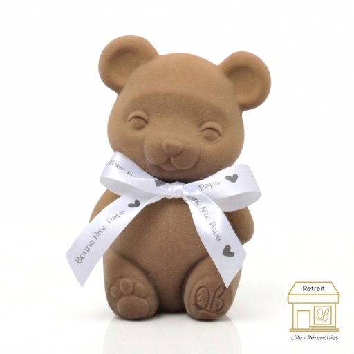 L'ourson mignon fête des pères en chocolat au lait 40% de cacao QB