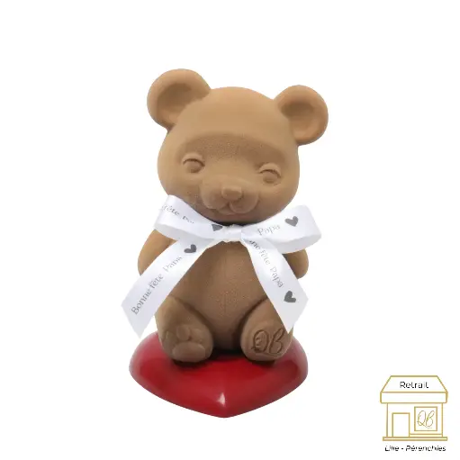 L'ourson mignon fête des mères en chocolat au lait 40% de cacao QB