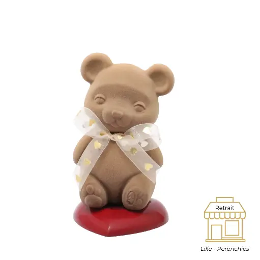 L'ourson mignon fête des mères en chocolat au lait 40% de cacao QB