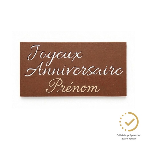 Plaque anniversaire Prénom QB 