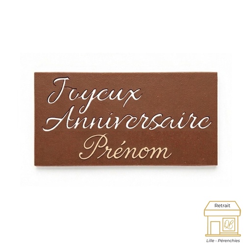 Plaque anniversaire Prénom QB 