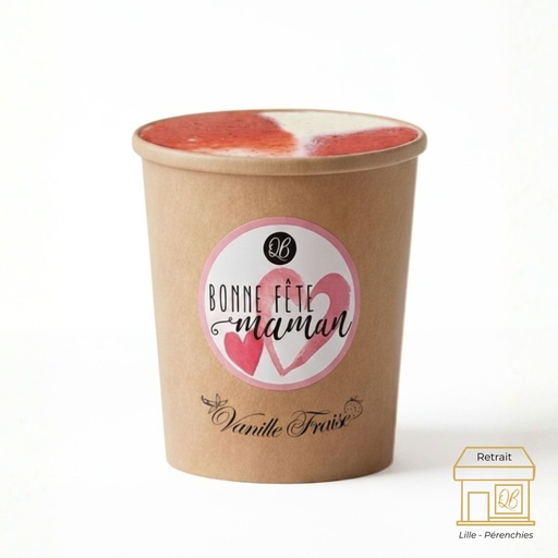Vanille fraise demi litre QB