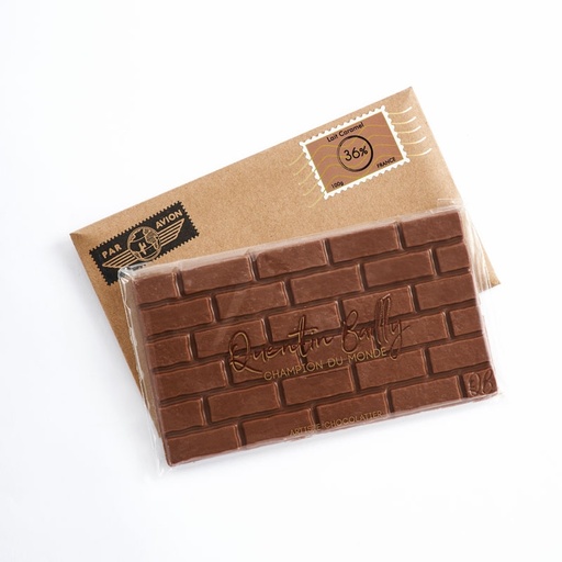 Tablette lait caramel 36% de cacao minimum QB