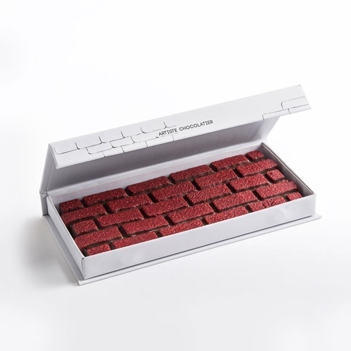 Tablette fourrée noir 66% au caramel salé QB