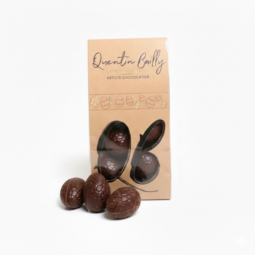 Sachet œufs praliné noir QB