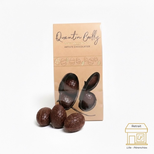 Sachet œufs praliné noir QB