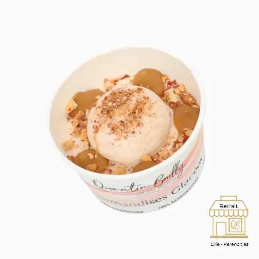 Crème glacée cacahuète pot individuel QB