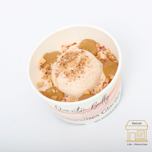Crème glacée cacahuète pot individuel QB